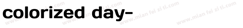 colorized day字体转换